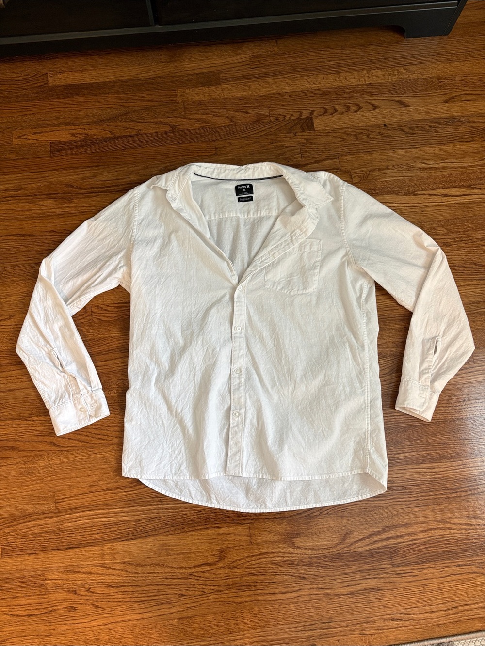 Hurley Men's White Casual Button-Down Shirt